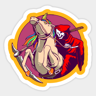 witch and unicorn Sticker